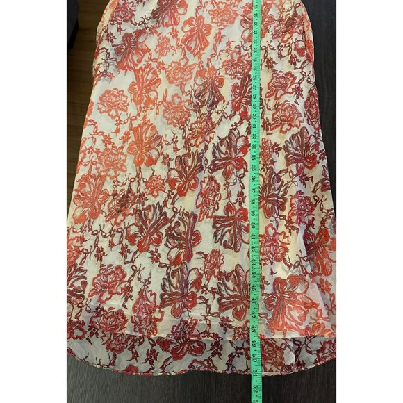 Sundance Floral Maxi Dress 100% Silk Overlay & Polyester Lining  Size 16 - Picture 8 of 8